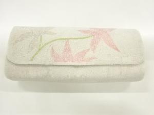 アンティーク　ビーズ花模様バッグ